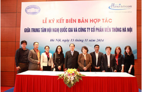 Hanoi Telecom & Trung tâm Hội nghị quốc gia ký kết thoả thuận hợp tác