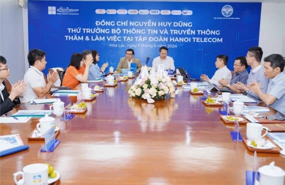 Hanoi Telecom vinh dự tiếp đón Thứ trưởng Bộ thông tin và truyền thông Nguyễn Huy Dũng cùng các Lãnh đạo Bộ